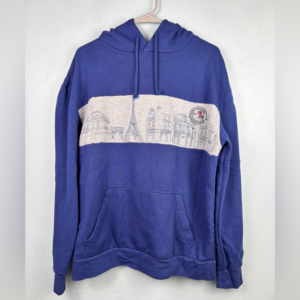 Disney Epcot France Pavilion Blue and Gray Paris Hoodie